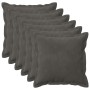 Párna huzat 6 pcs houten sötétszürke 40 x 40 cm bársony