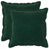 Párna huzat 2 pcs houten sötétzöld 40 x 40 cm bársony