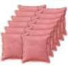 Párna huzat 12 pcs houten rózsaszín 40 x 40 cm bársony