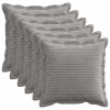 Párna huzat 6 db houten világosszürke 40 x 40 cm cord