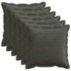 Párna huzat 6 db houten antracitszürke 40 x 40 cm cord