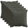 Párna huzat 6 db houten antracitszürke 40 x 40 cm cord