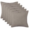 Párna huzat 6 pcs houten világosszürke 40 x 40 cm bouclé