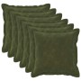 Párna huzat 6 pcs houten zöld 40 x 40 cm mikroszálas plüss