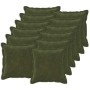 Párna huzat 12 pcs houten zöld 40 x 40 cm mikroszálas plüss
