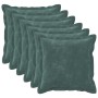 Párna huzat 6 pcs houten tengerkék 40 x 40 cm mikroszálas plüss