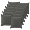 Párna huzat 12 db houten antracitszürke 40 x 40 cm poliészter