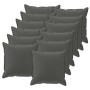 Párna huzat 12 db houten antracitszürke 40 x 40 cm poliészter