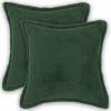 Párna huzat 2 pcs houten sötétzöld 40 x 40 cm bouclé
