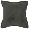 Párna huzat 2 pcs houten sötétszürke 40 x 40 cm bouclé