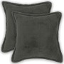 Párna huzat 2 pcs houten sötétszürke 40 x 40 cm bouclé