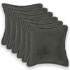 Párna huzat 6 pcs houten sötétszürke 40 x 40 cm bouclé