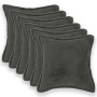 Párna huzat 6 pcs houten sötétszürke 40 x 40 cm bouclé