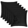 Párna huzat 6 pcs houten fekete 40 x 40 cm flanell