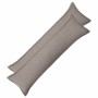 Párna huzat 2 pcs houten világosszürke 40 x 145 cm bouclé