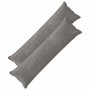 Párna huzat 2 pcs houten sötétszürke 40 x 145 cm
