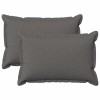 Párna huzat 2 pcs houten világosszürke 40 x 60 cm műlenszövet