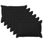 Párna huzat 6 pcs houten fekete 40 x 60 cm műlenszövet