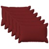 Párna huzat 6 pcs houten bordó 40 x 60 cm műlenszövet