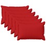 Párna huzat 6 pcs houten piros 40 x 60 cm műlenszövet