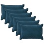 Párna huzat 6 pcs houten kék 40 x 60 cm bársony
