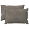 Párna huzat 2 pcs houten világosszürke 40 x 60 cm bársony