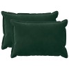 Párna huzat 2 pcs houten sötétzöld 40 x 60 cm bársony