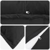 Párna huzat 6 pcs houten fekete 40 x 60 cm bársony
