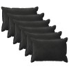 Párna huzat 6 pcs houten fekete 40 x 60 cm bársony