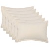 Párna huzat 6 pcs houten krémszínű 40 x 60 cm bouclé