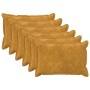 Párna huzat 6 pcs houten sárga 40 x 60 cm mikroszálas plüss