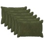 Párna huzat 6 pcs houten zöld 40 x 60 cm mikroszálas plüss