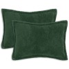 Párna huzat 2 pcs houten sötétzöld 40 x 60 cm bouclé