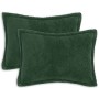 Párna huzat 2 pcs houten sötétzöld 40 x 60 cm bouclé