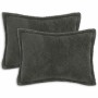 Párna huzat 2 pcs houten sötétszürke 40 x 60 cm bouclé