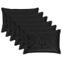 Párna huzat 6 pcs houten fekete 40 x 60 cm flanell