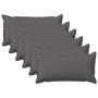 Párna huzat 6 pcs houten világosszürke 40 x 70 cm műlenszövet