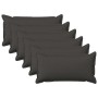 Párna huzat 6 pcs houten sötétszürke 40 x 70 cm műlenszövet