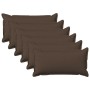 Párna huzat 6 pcs houten tópszínű 40 x 70 cm műlenszövet