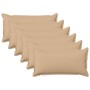 Párna huzat 6 pcs houten krémszínű 40 x 70 cm műlenszövet