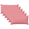 Párna huzat 6 pcs houten rózsaszín 40 x 70 cm műlenszövet