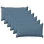 Párna huzat 6 pcs houten farmerkék 40 x 70 cm műlenszövet