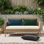 Párna huzat 2 pcs houten fekete 40 x 80 cm bársony