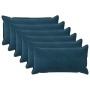 Párna huzat 6 pcs houten kék 40 x 70 cm bársony