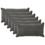 Párna huzat 6 pcs houten sötétszürke 40 x 70 cm bársony