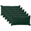 Párna huzat 6 pcs houten sötétzöld 40 x 70 cm bársony
