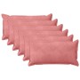 Párna huzat 6 pcs houten rózsaszín 40 x 70 cm bársony