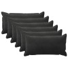 Párna huzat 6 pcs houten fekete 40 x 70 cm bársony