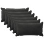 Párna huzat 6 pcs houten fekete 40 x 70 cm bársony