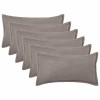 Párna huzat 6 db houten világosszürke 40 x 70 cm bouclé